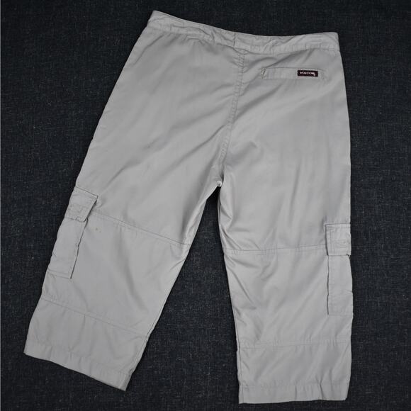 Y2K vintage Volcom light khaki skater low rise cargo capri pants Junior's size 5 - Picture 9 of 9